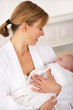 Mother in hospital with newborn baby