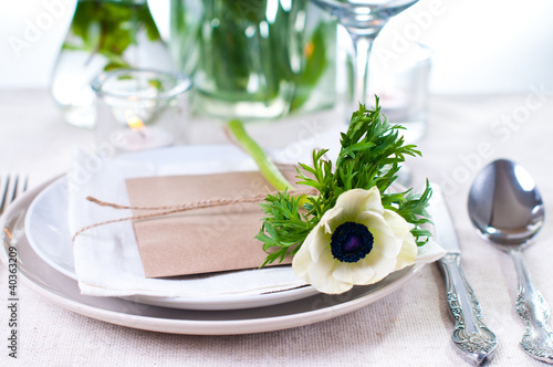 Photo: Holiday table setting Holiday table setting