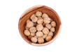 Wooden plate with walnuts Wooden plate with walnuts