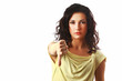 Woman with thumb down Woman with thumb down