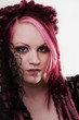 Portrait of woman with dreadlocks hair