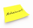Notiz - Alzheimer!