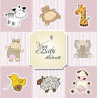 baby shower card template. vector illustration
