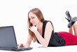Photo: Junge Frau mit Laptop #2 Junge Frau mit Laptop #2