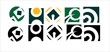 Different shape and colour abstract icon