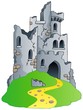 Castle ruins on hill Castle ruins on hill