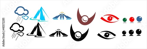 Illustration: Different type of holiday icon with pattern Different type of holiday icon with pattern