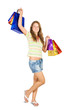 Girl holding shopping bags Girl holding shopping bags