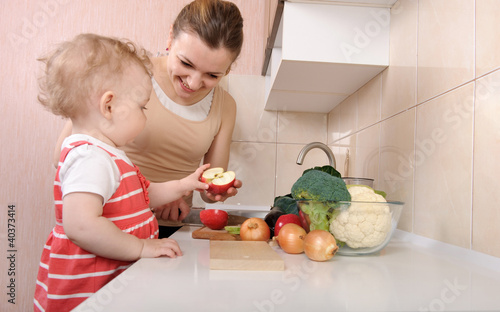 Photo: Vegetable salad preparation Vegetable salad preparation