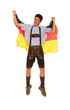 Mann mit deutscher Fahne