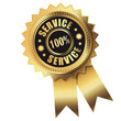 100% Service - Gold Button 100% Service - Gold Button