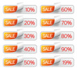 Sale - Rabatt - Prozent - Button - Icons - orange Sale - Rabatt - Prozent - Button - Icons - orange