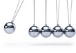 canvas print picture - Newtons cradle with five balls