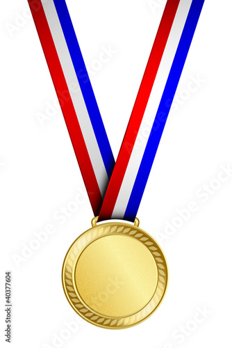 Vector: Vector illustration of gold medal Vector illustration of gold medal