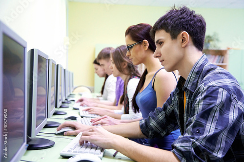 Photo: teens in internet-cafe teens in internet-cafe