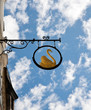 Signboard with swan in Aachen (Geramny)