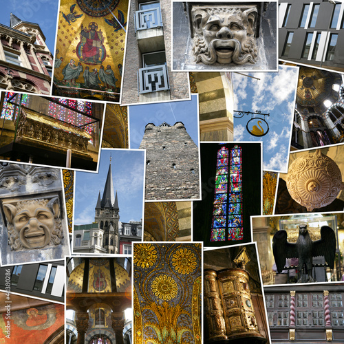 Photo: A pile of photographs arranged into a background. A pile of photographs arranged into a background.
