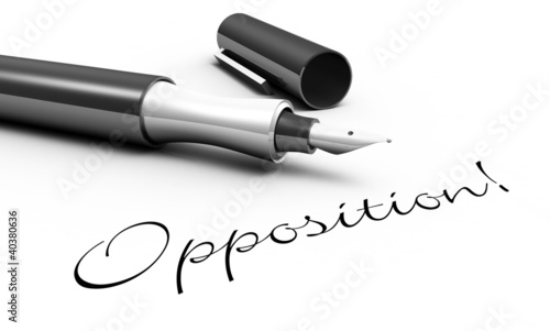 Illustration: Opposition - Stift Konzept Opposition - Stift Konzept