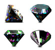 Set of jewelry gems. Vector