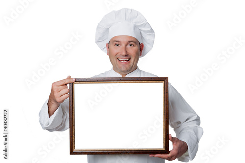 Photo: cook isolated on white background cook isolated on white background