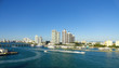 Panoramic view of Miami Beach from the Cruiseship Port