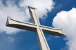 Cross a blue sky