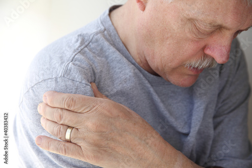 Photo: shoulder pain in a senior man shoulder pain in a senior man