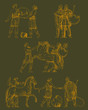 Old greek set illustration Old greek set illustration