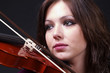 Young woman playing the concert violin. Young woman playing the concert violin.