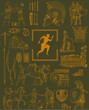 Old greek set illustration Old greek set illustration