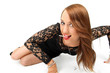 junge Frau mit Lolli