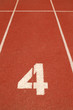 Number 4 on running track Number 4 on running track