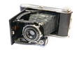 Old camera on isolated white