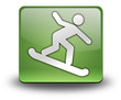 Green 3D Effect Icon "Snowboarding"