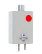 3d Gas boiler isolated on a white background