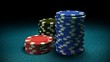 Casino chips blue table Casino chips blue table