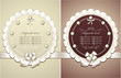 Frames with pearls bow in retro style