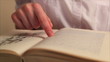 child reads a book