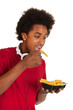 Eating French fries