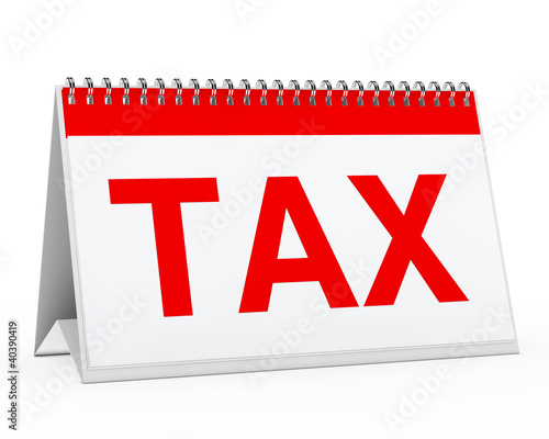 Illustration: calendar tax calendar tax