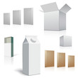 Vektor: set vector images of packing containers set vector images of packing containers