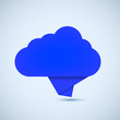 Vector concept computer cloud with bubble speech