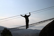 Man silhouette on radical bridge