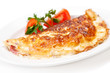 Omelet with herbs and tomatoes