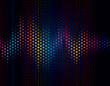 Abstract background of sound wave with speaker grille.