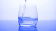 HD - Glass of blue water_front view