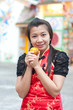 happy Chinese new year - beautiful young Asian woman
