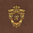 Vector: Golden royal coat of arms embossing on a leather Golden royal coat of arms embossing on a leather