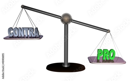 Illustration: 3D Waage3 - PRO - CONTRA 3D Waage3 - PRO - CONTRA