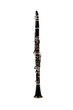 Old clarinet on white background Old clarinet on white background